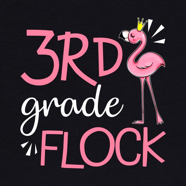 Flamingo Back To School 3rd Third Grade Flock by Elliottda